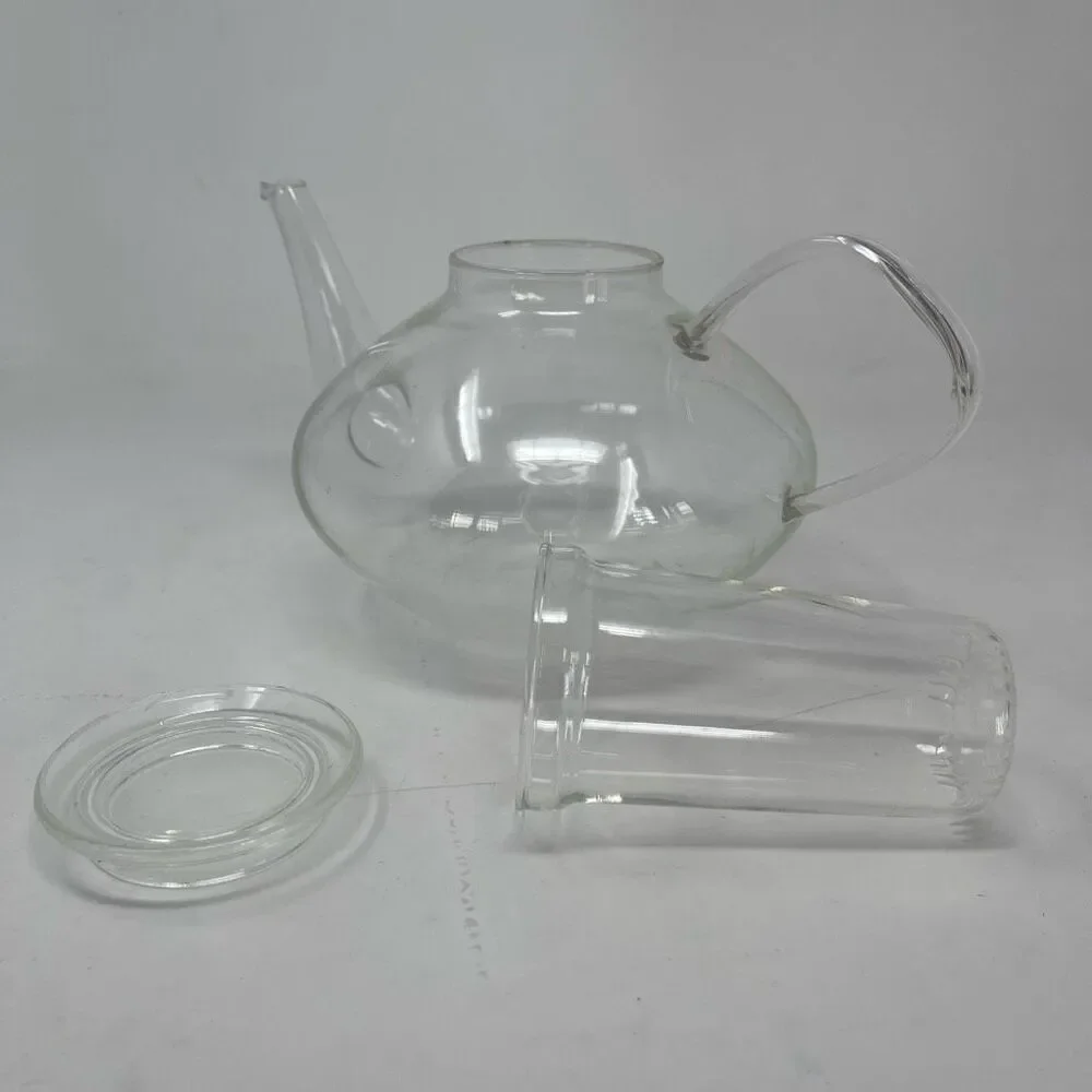 Schott Mainz Jenaer Glas Teapot, 1L W/Infuser And Lid Vintage